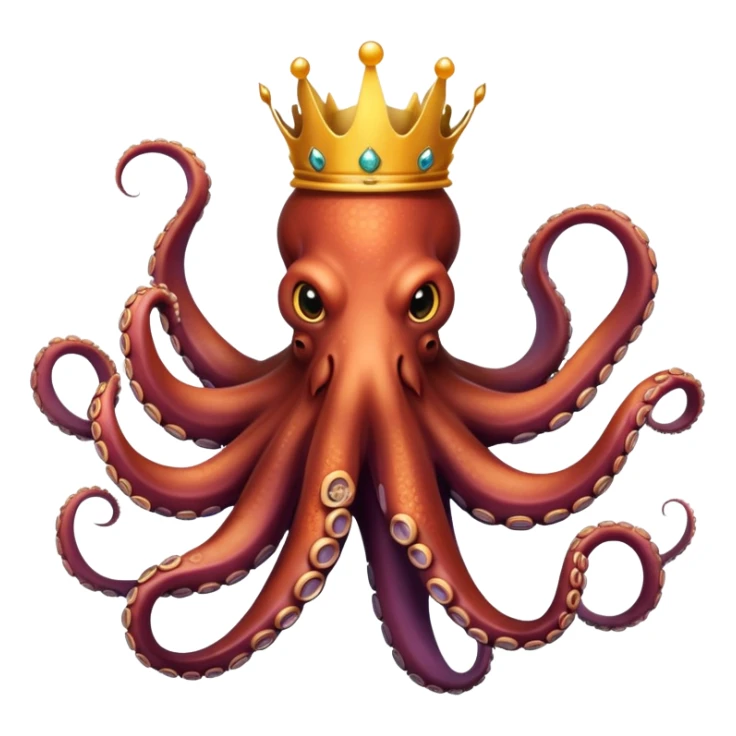 🐙👑 Octopus King – Ruler of the deep, tentacles of power. sticker