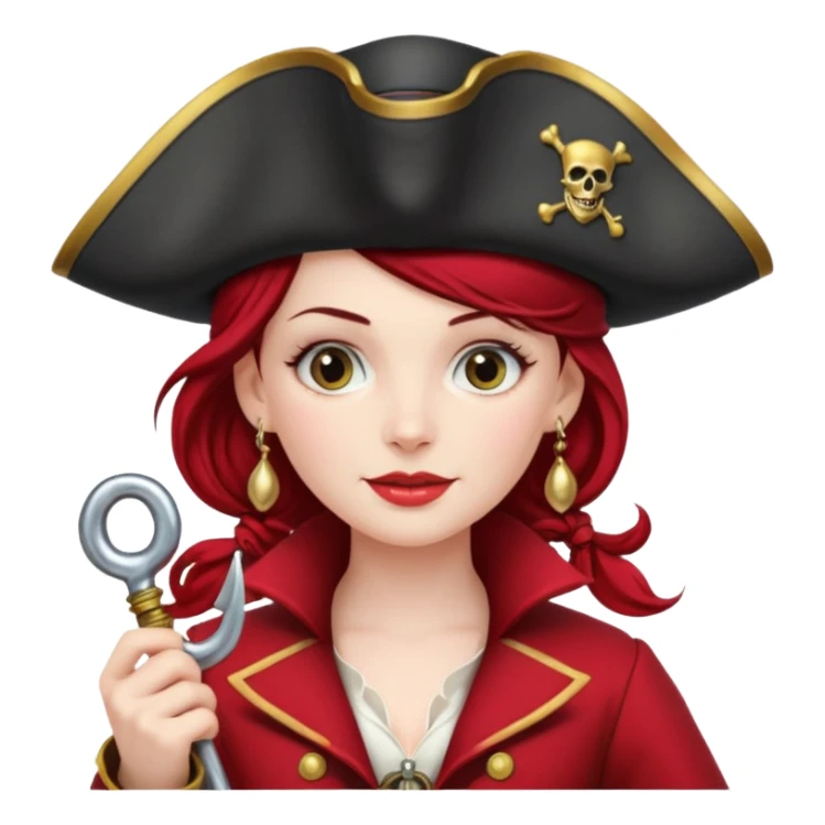 captain hook but female sticker