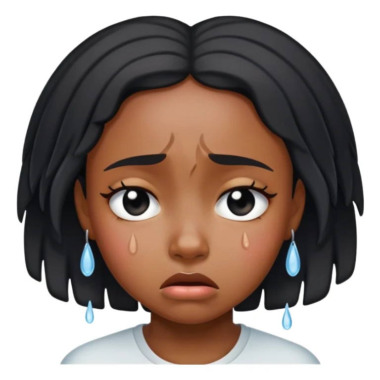 Black girl upset sticker