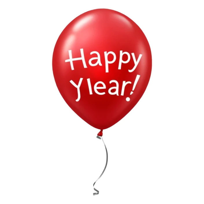 ballon de fete bonne année sticker
