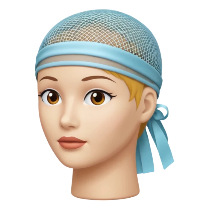 hairnet on a mannequin head sticker