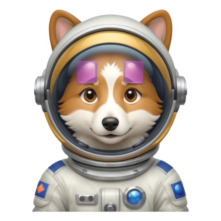 shetland sheepdog anime character in a space suit sticker