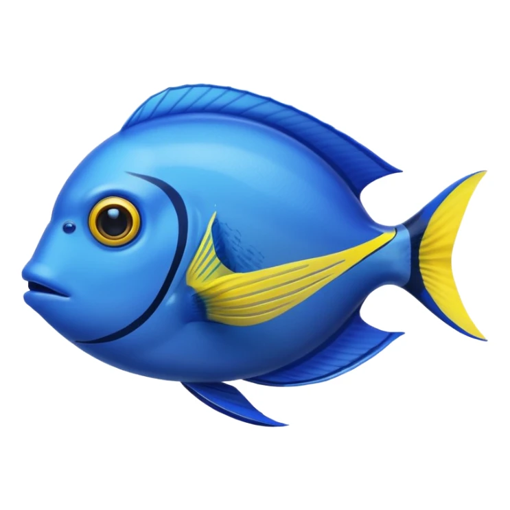 blue tang fish in an aquarium sticker