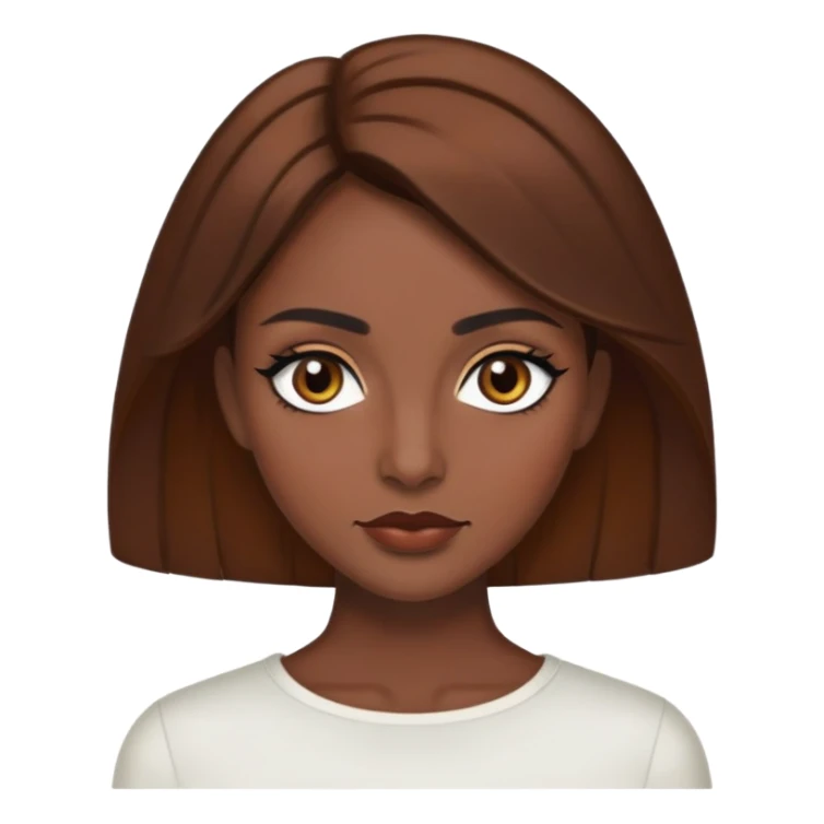  brown hair, hazel eyes, sharp black eyeliner Baddie sticker