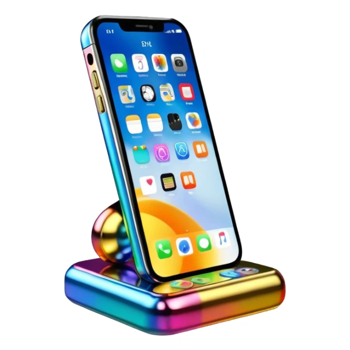 jeff koons style abstract cell phone sculpture  sticker