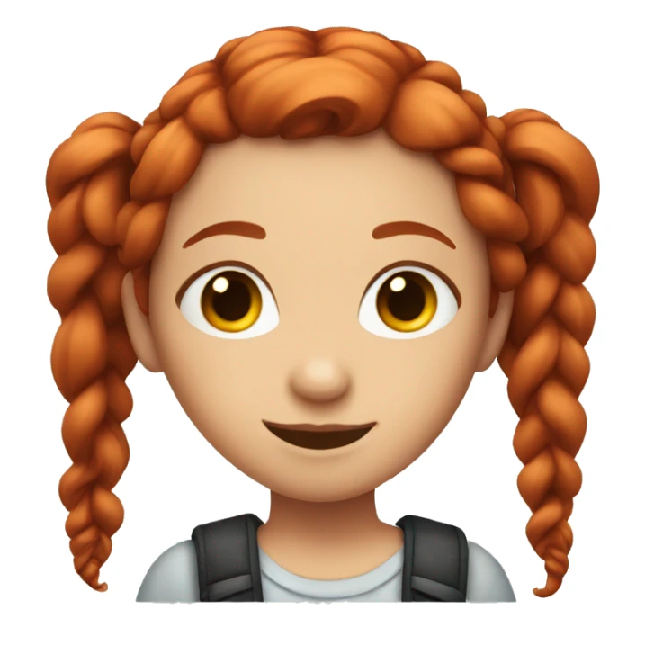 A red-haired girl with pigtails sticker