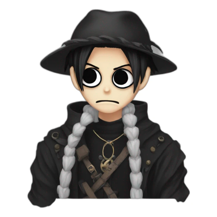 Luffy goth sticker
