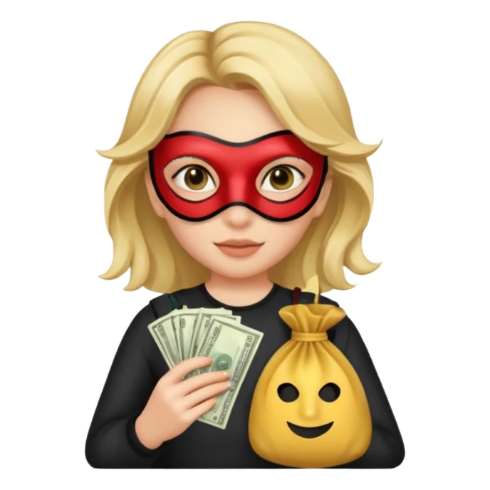 Girl robber emoji sticker