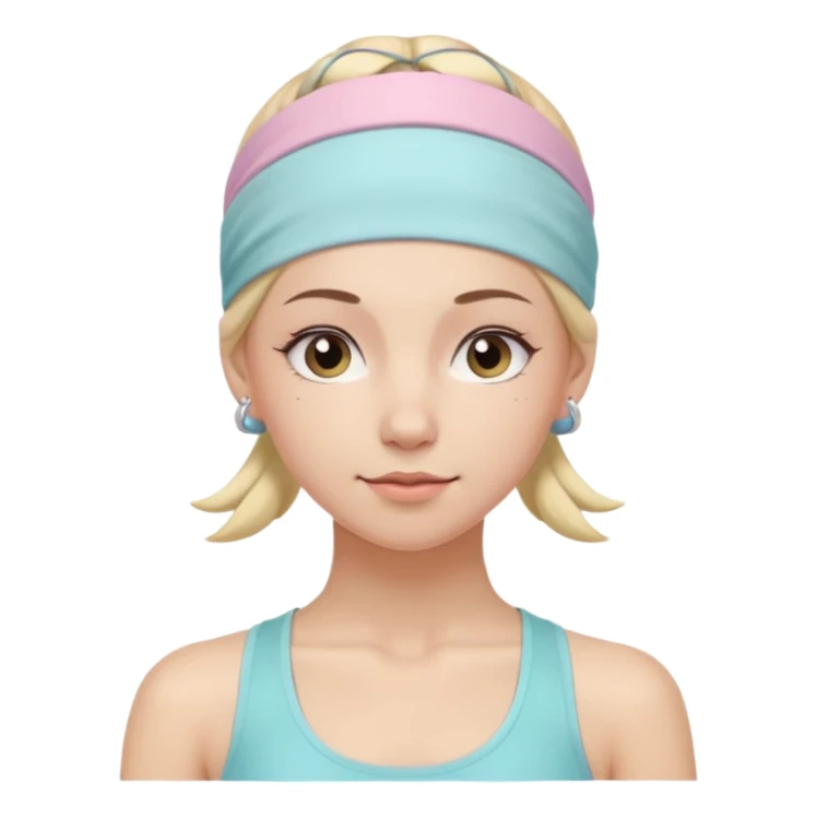 Yoga girl with pastel band sticker
