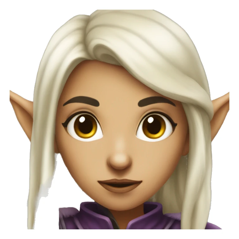 rogue female elf fantasy sticker