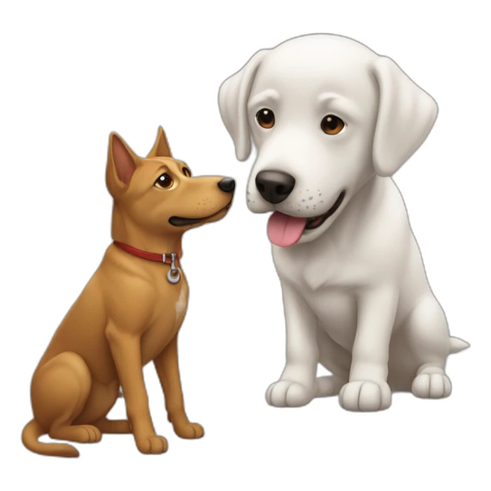 Chat qui se bat avec un chien sticker