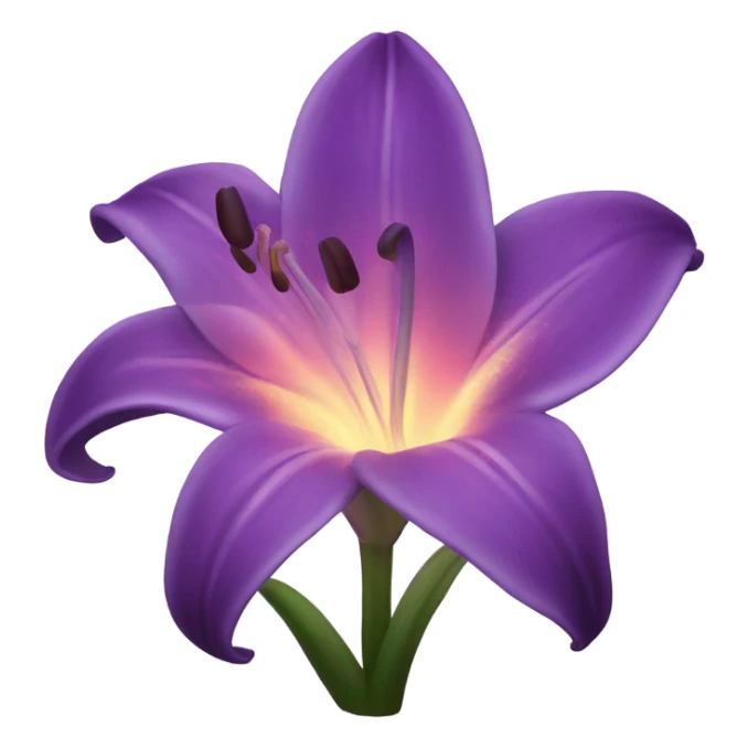 Purple sunset aura lily flower sticker