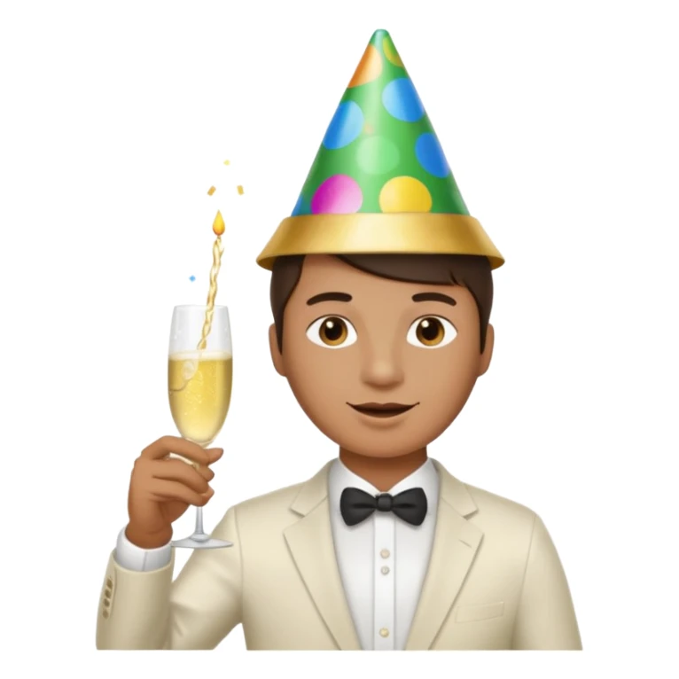 una festa di compleanno con una camicia bianca sticker