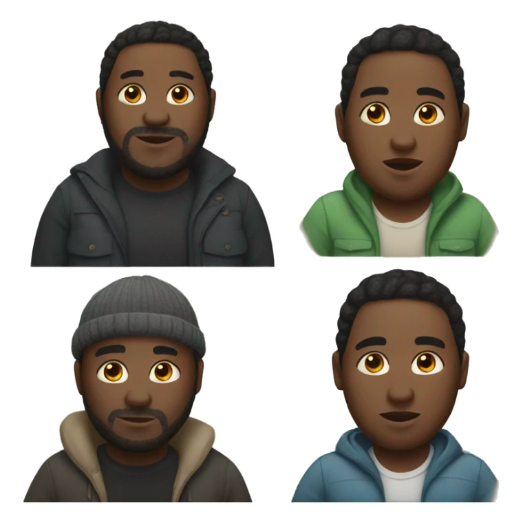 fat pregnant black man with beanie sticker