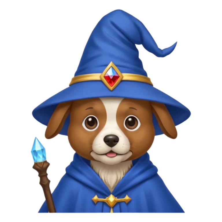 Dog wizard sticker