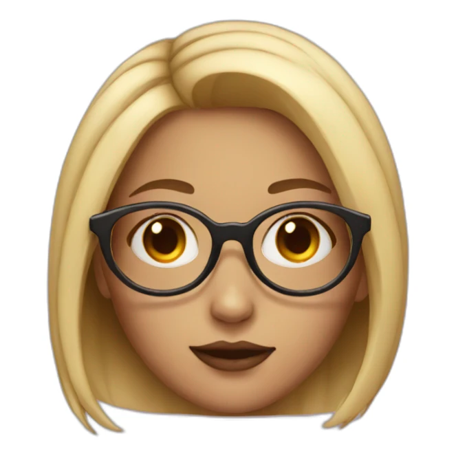 girl-with-round-glasses-and-makeup sticker