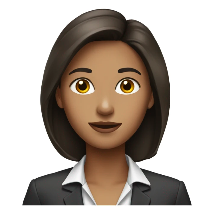 Brunette girl in office sticker