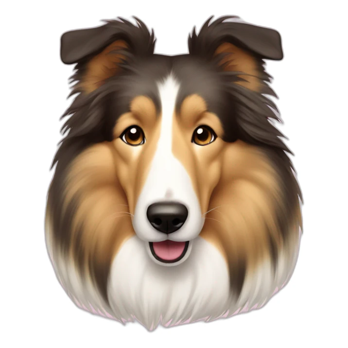 rough collie dog cute feminine sticker