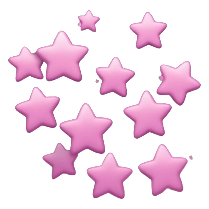 coeur noir scintillant d'étoiles roses sticker