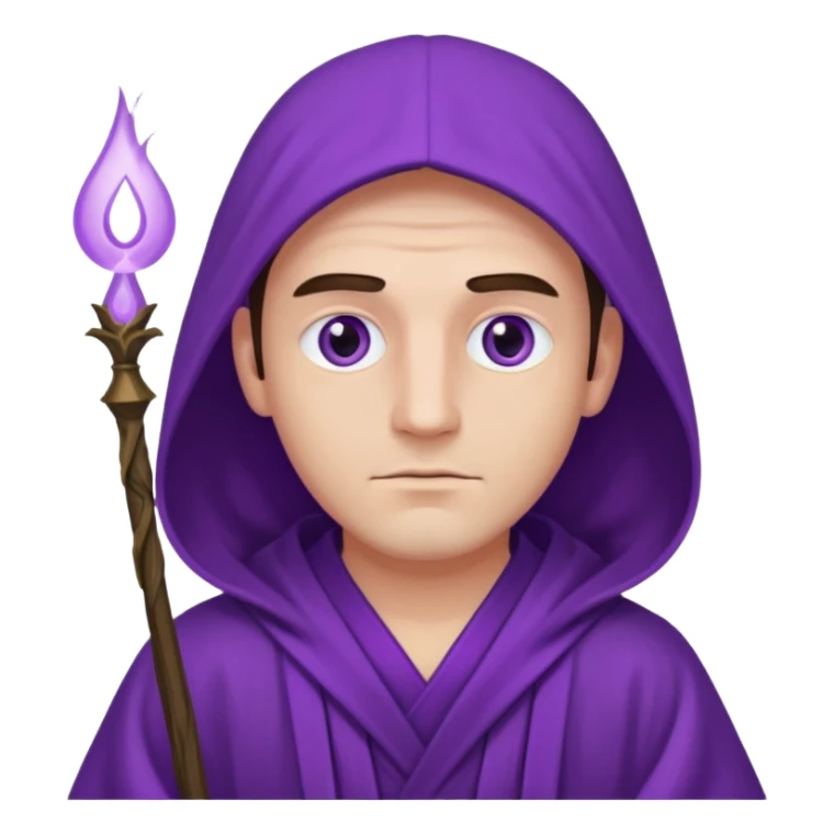 mystical man in purple robes one white eye sticker