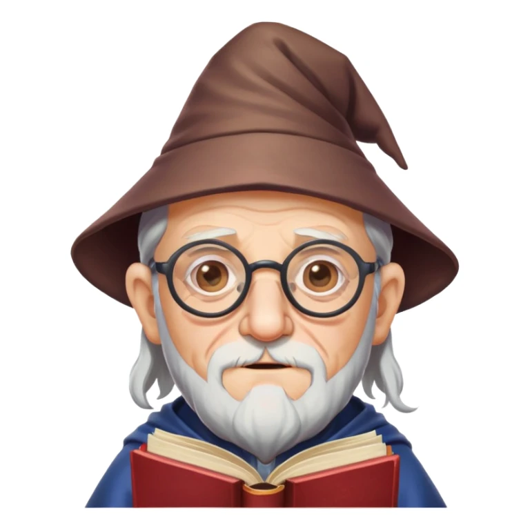 an old man wizard with glasses and SPAM meat books nodding yes sticker