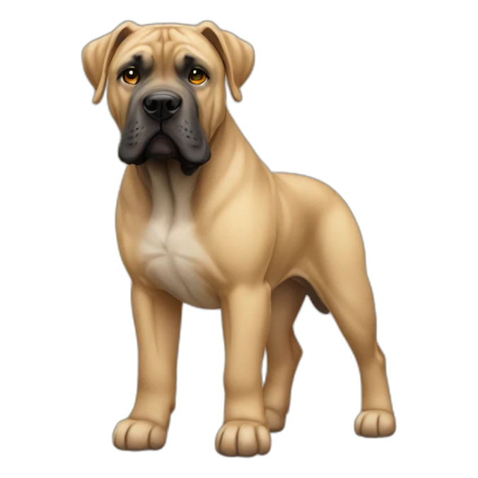 dog Cane Corso color fawn full body sticker