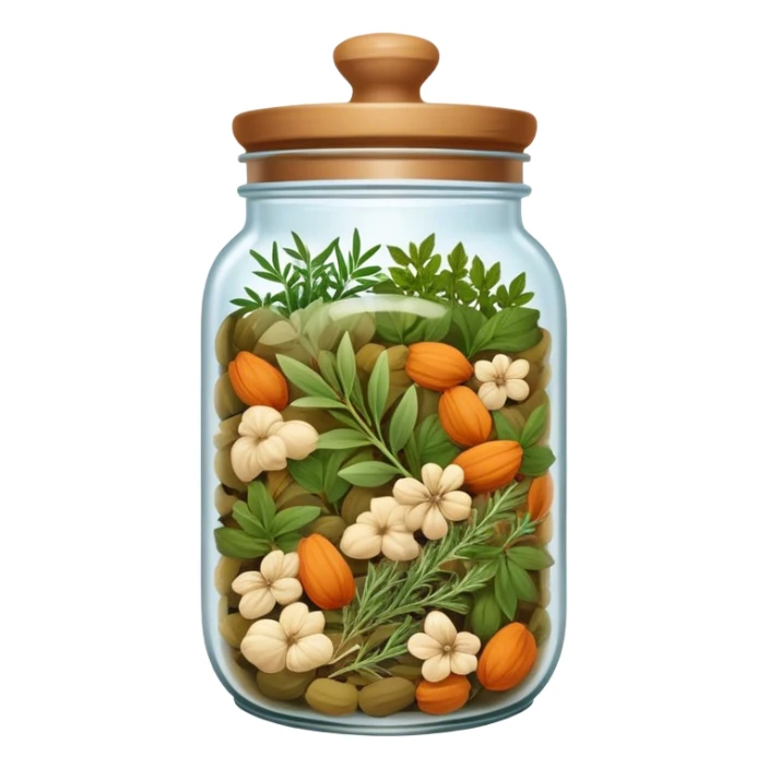 jar of dried mixed herbs for cooking sticker