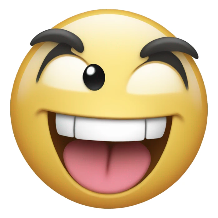 Emoji sticking its tongue far out  sticker