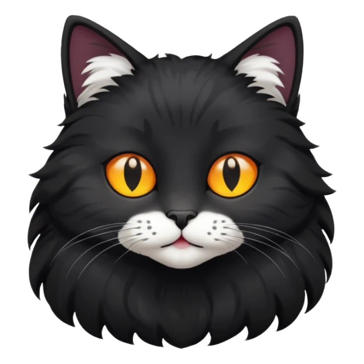 GATA NEGRO PELUDITA PONLE BLANCAS sticker