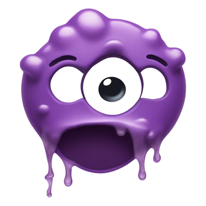 emoji with goopy liquid in mouth  sticker
