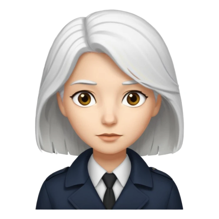 Generate 
1 detective she's white hair covered light eyes fair skin
1 detectective she's black NO HIJAB HAIR OUT BROWN skin  sticker