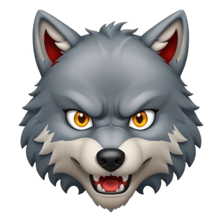 Tráeme una imagen de un lobo enojado estilo gamer sticker