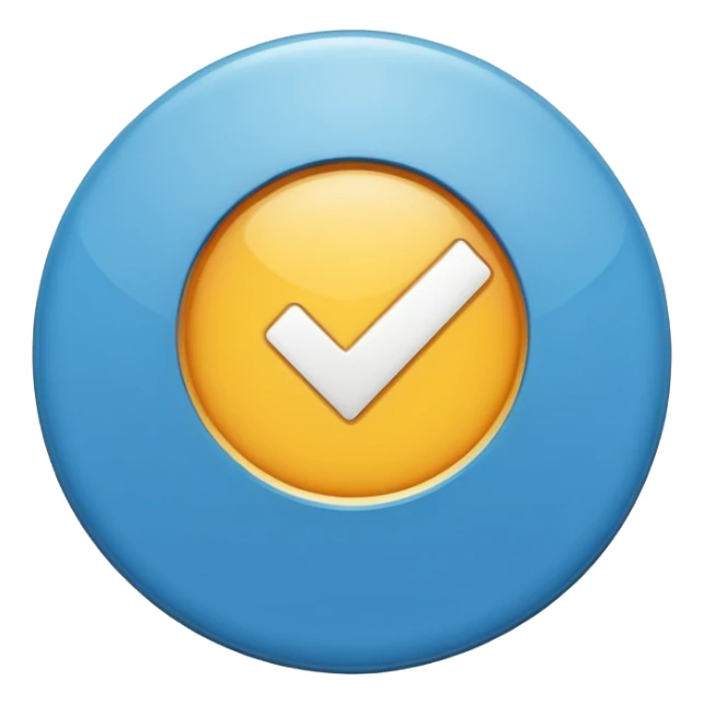 Small blue verified badge that are used in social media  sticker