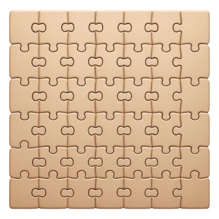 beige one puzzle sticker