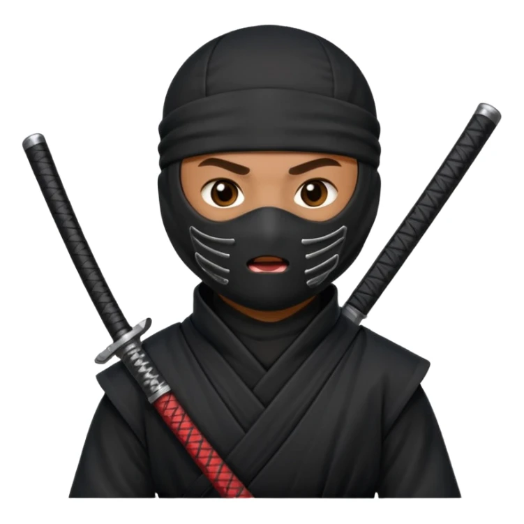 A sussy ninjaa ninja sticking his toung out sticker