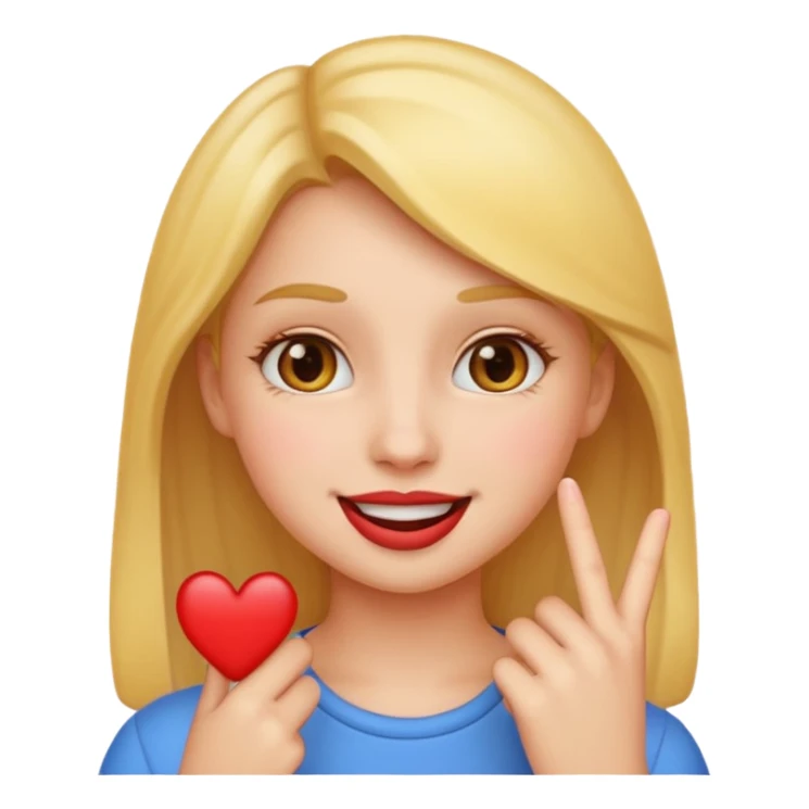 Finger to lip girl emoji sticker