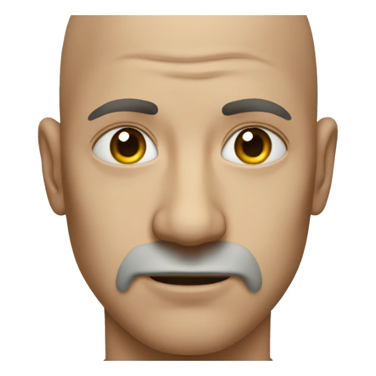 a bald man with tears coming from his eyes sticker