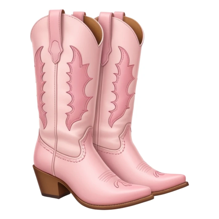 Pastel pink cowgirl boots  sticker