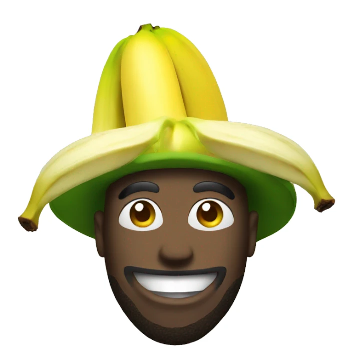 Banana that has the Jamaican hat and is high sticker
