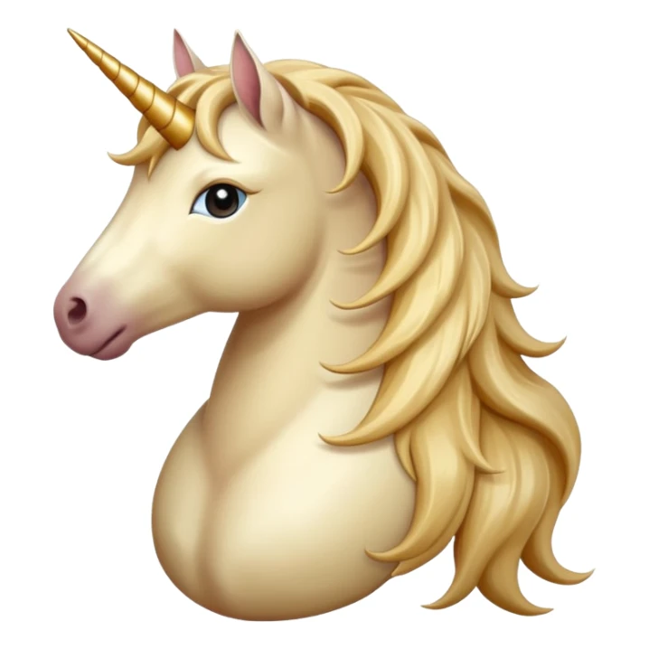 beige unicorn sticker