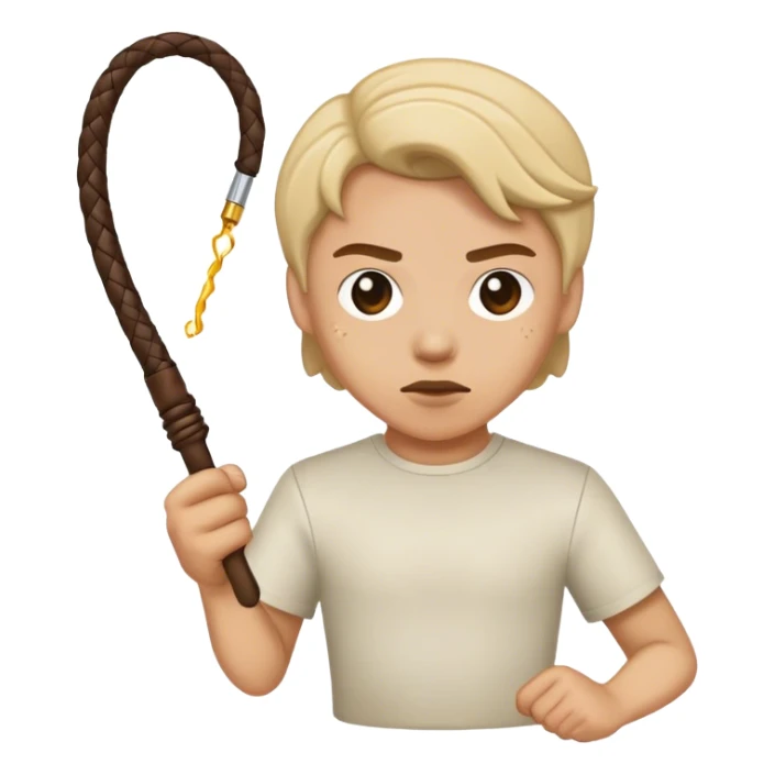 A person whipping a whip sticker