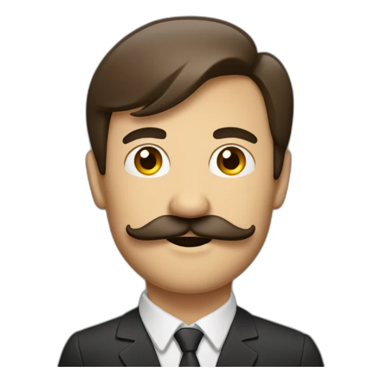 Homme avec une moustache carré  sticker