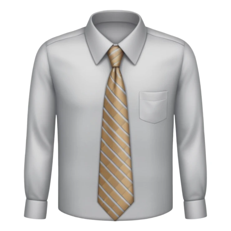 white shirt & grey tie (without face, just clothes, zoomed in) sticker