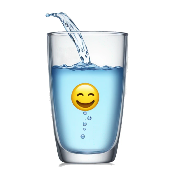 Cup of water poured into a beautiful clear glass  sticker