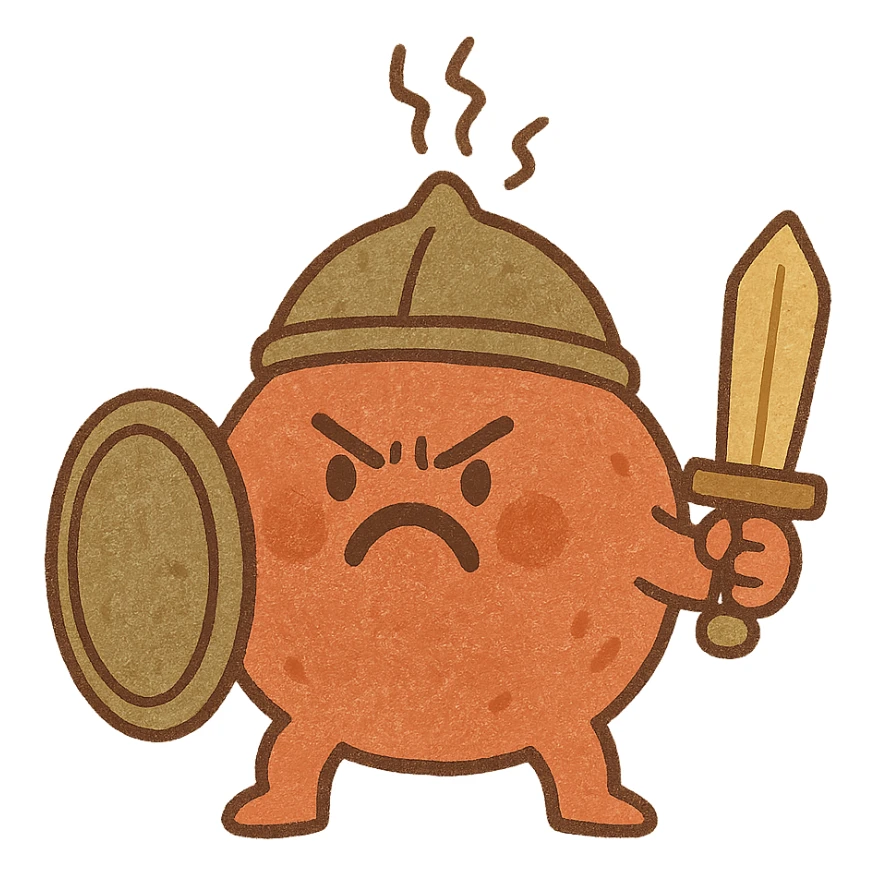 Angry armored cells. Just the cell, without a ground unter him sticker