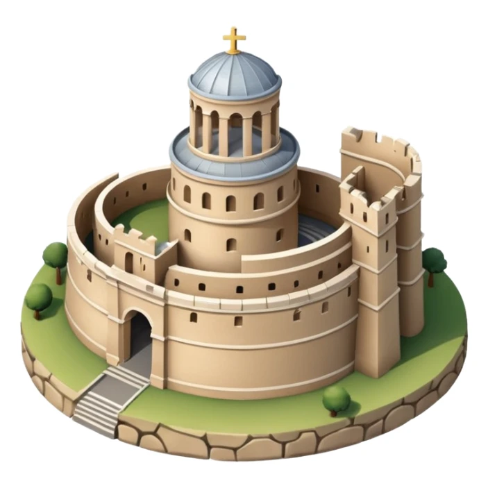 Saint Angel's Castel rome 
no frame, no squared style, no square above
aereal view from up sticker