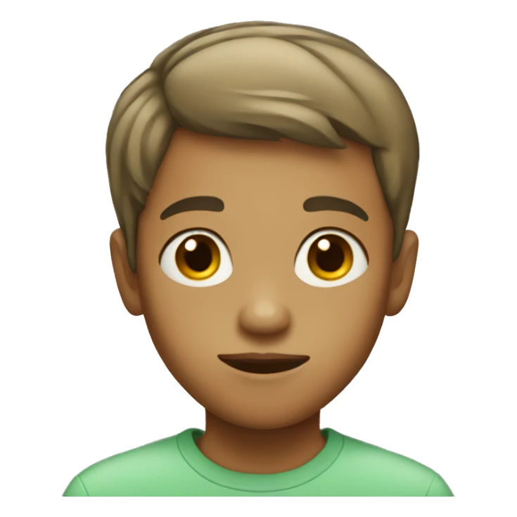 kid with very short hair sticker