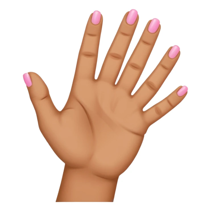 Hand with all fingers up but the pinky  sticker