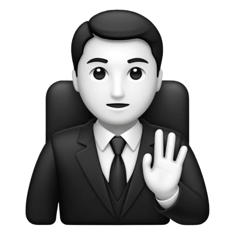 Administrator black shape S white glowing logo icon transparent background sticker