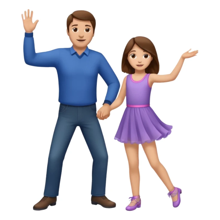 Daddy brown hair daughter dance  sticker